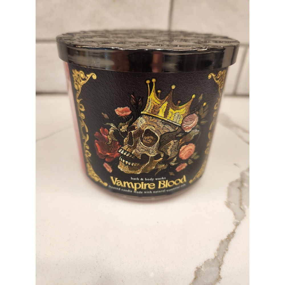 Bath And Body Works Vampire Blood 3 Wick Candle Halloween 2023 14.5 oz New